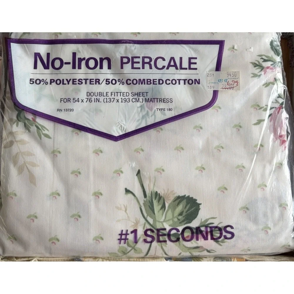 Lot of 7 Vintage  Bed Sheets Floral Shabby Chic Stripes New Variety Of Sizes